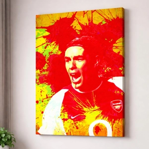 Arsenal Robert Pires Canvas Print Wall Art
