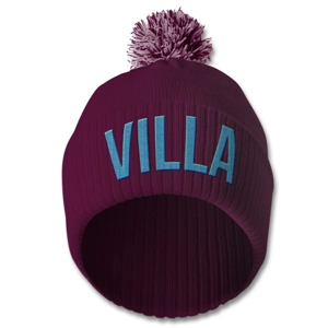 Aston Villa Embroidered Retro-Style Bobble Hat
