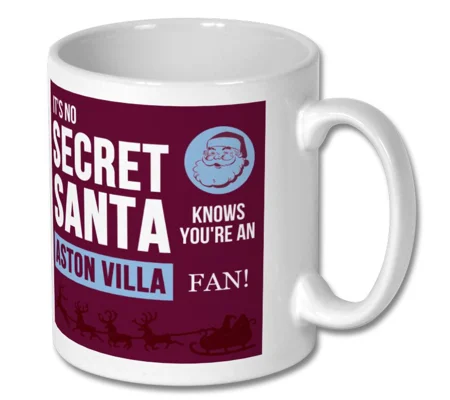 Aston Villa Themed Secret Santa Christmas Gift Mug