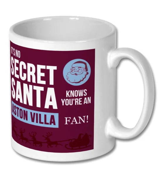 Aston Villa Themed Secret Santa Christmas Gift Mug