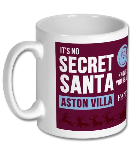 Aston Villa Themed Secret Santa Christmas Gift Mug