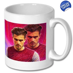 Aston Villa Themed Jack Grealish Art Mug | Football Gift Idea