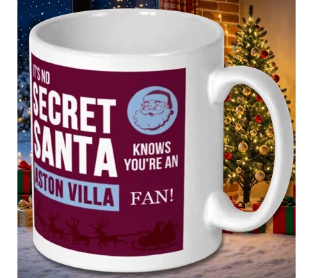 Aston Villa-Inspired Secret Santa Christmas Gift Mug