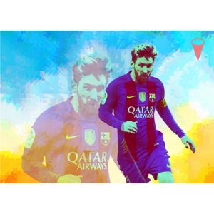 Barcelona Fc Legend Lionel Messi Pop-art Digital Print
