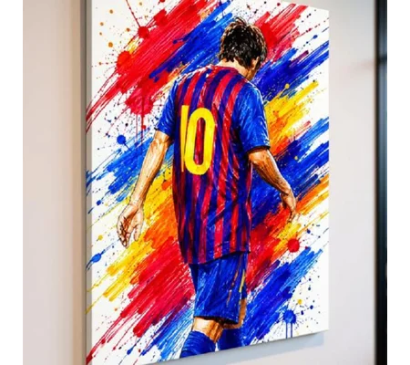 The Goat | Barcelona Messi-Inspired Football Art Canvas Print