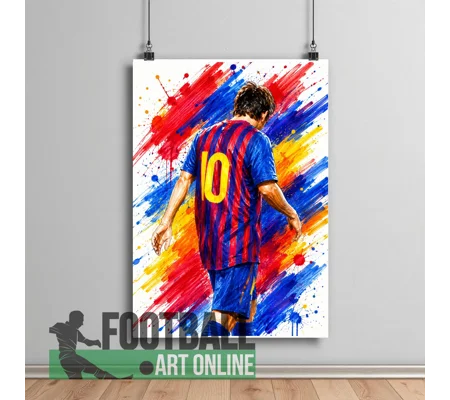 The Goat | Barcelona Messi-Inspired Football Art Poster