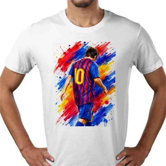 The Goat | Barcelona Messi-Inspired Football Art T-Shirt