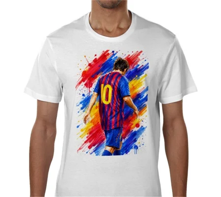 The Goat | Barcelona Messi-Inspired Football Art T-Shirt