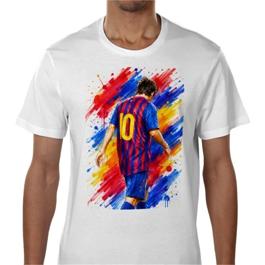 The Goat | Barcelona Messi-Inspired Football Art T-Shirt