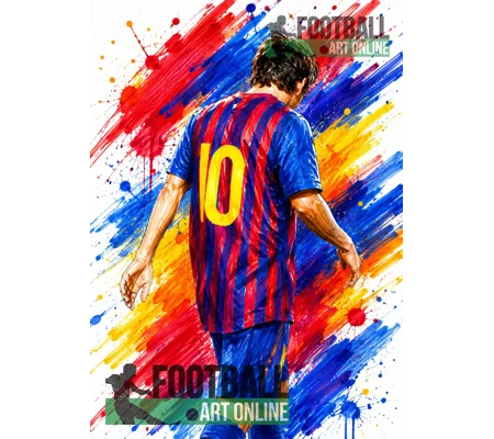 The Goat | Barcelona Messi-Inspired Football Art Digital Print