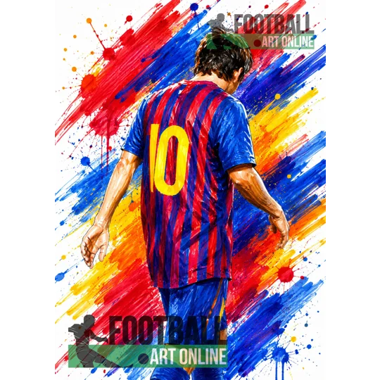 The Goat | Barcelona Messi-Inspired Football Art Digital Print