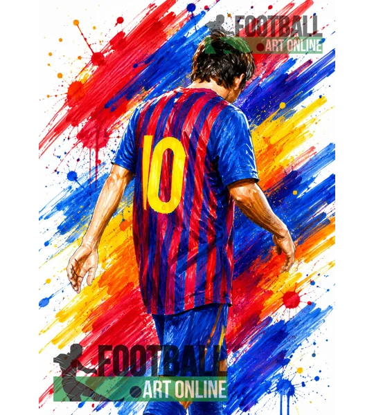 The Goat | Barcelona Messi-Inspired Football Art Digital Print