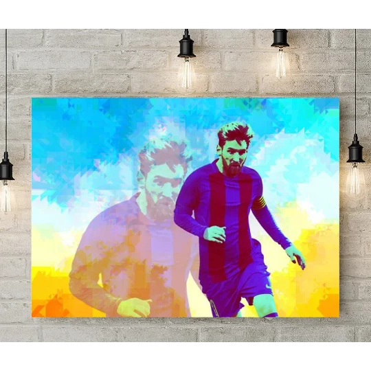 La Pulga | Barcelona Messi-Inspired Football Art Canvas Print