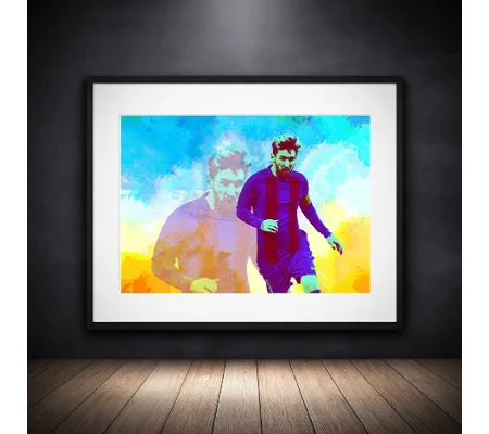 La Pulga | Barcelona Messi-Inspired Football Art Framed Print