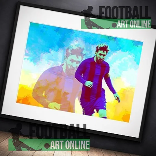 La Pulga | Barcelona Messi-Inspired Football Art Framed Print