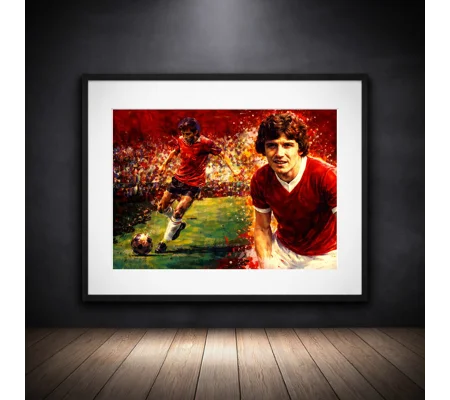 Barnsley Ronnie Glavin Framed Art Print | Football Wall Art