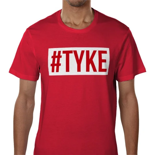 Barnsley-inspired Tyke hashtag design red football T-shirt