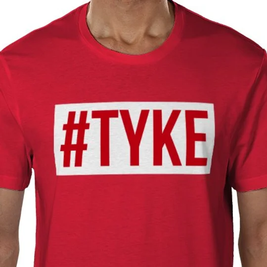 Red Barnsley-inspired retro-style football fan tee with full-colour artwork