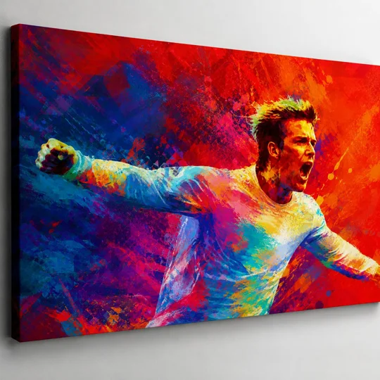 Becks England-inspired football canvas print in retro pop-art style