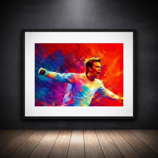 Becks England-Inspired Football Framed Print | Soccer Wall Art