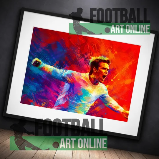 Becks England-Inspired Football Framed Print | Soccer Wall Art