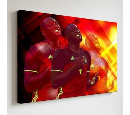 Belgium Romelu Lukaku Pop-art Canvas Print | Football Soccer Art