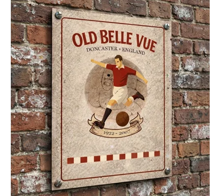 Belle Vue Vintage Metal Wall Sign | Doncaster-Inspired Gift