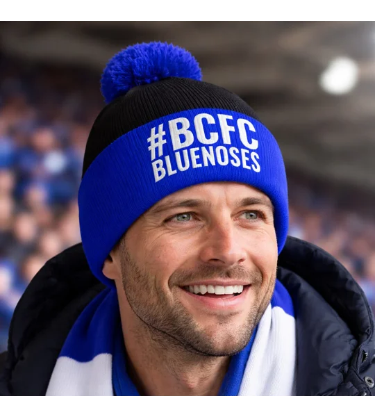 Birmingham Bluenoses Hashtag Retro-Style Bobble Hat