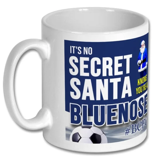 10oz Birmingham football fan Christmas mug with colourful artwork