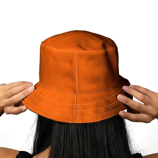 Retro Blackpool-inspired football bucket hat based on 2010 home style