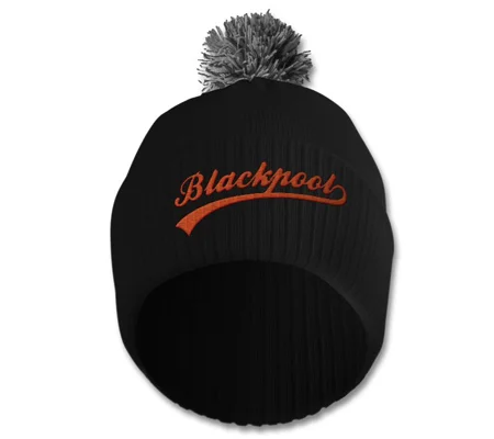 Blackpool Embroidered Retro-Style Bobble Hat