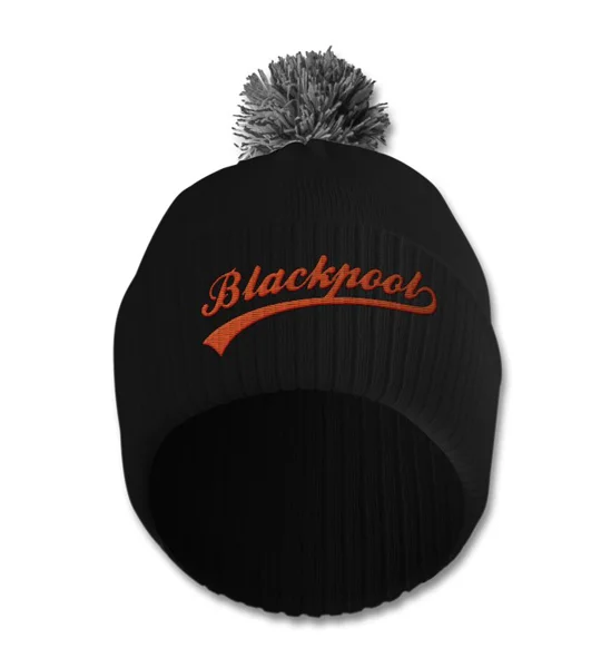 Blackpool Embroidered Retro-Style Bobble Hat