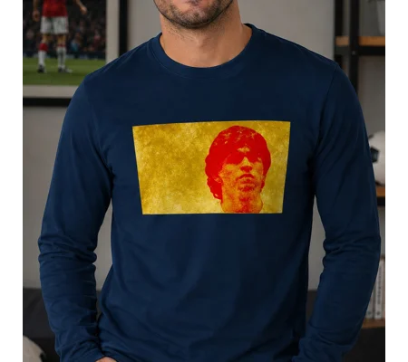 Boca Juniors Maradona Iconic Legend Long Sleeved Tee | Premium Blue Football T-Shirt for Fans