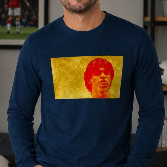 Boca Juniors Maradona Iconic Legend Long Sleeved Tee | Premium Blue Football T-Shirt for Fans