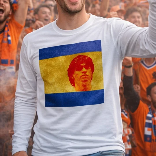 Boca Juniors Diego Maradona Iconic Legend Long-Sleeve T-Shirt White | Vintage Football Tribute Shirt