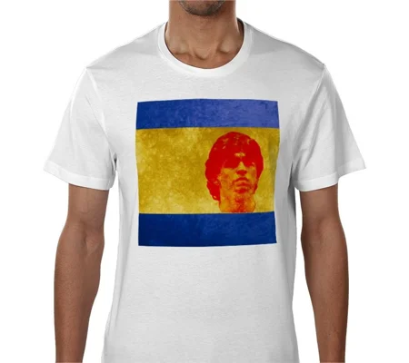 Diego Maradona Boca Juniors Iconic Legend White T-Shirt – Football Art Tribute Tee