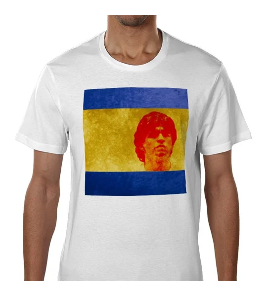 Diego Maradona Boca Juniors Iconic Legend White T-Shirt – Football Art Tribute Tee