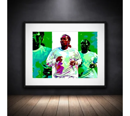 Bolton Wanderers Inspired Jay-Jay Okocha Framed Football Wall Art Print