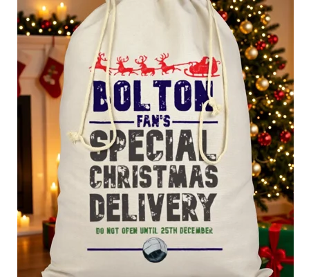 Bolton-Inspired Christmas Football Delivery Santa Sack