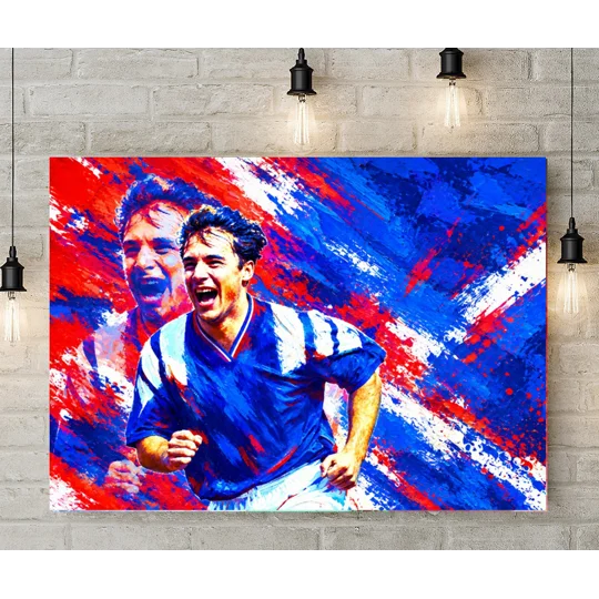 Rangers FC canvas featuring Bonnie Prince Ally Ally McCoist tribute artwork