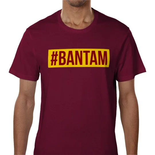 Maroon Bantam Hashtag T-Shirt with Bradford-inspired full-colour football artwork