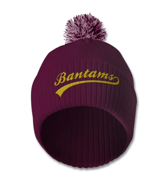 Bradford Embroidered Retro-Style Bobble Hat