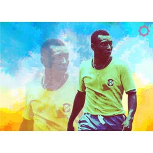 Brazil Pele Iconic Pop-art Digital Print