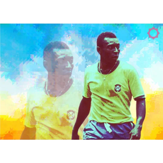 Brazil Pele Iconic Pop-art Digital Print