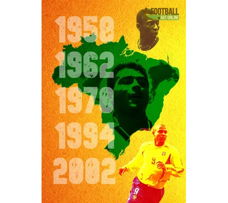 Brazil World Cup Legends Digital Print