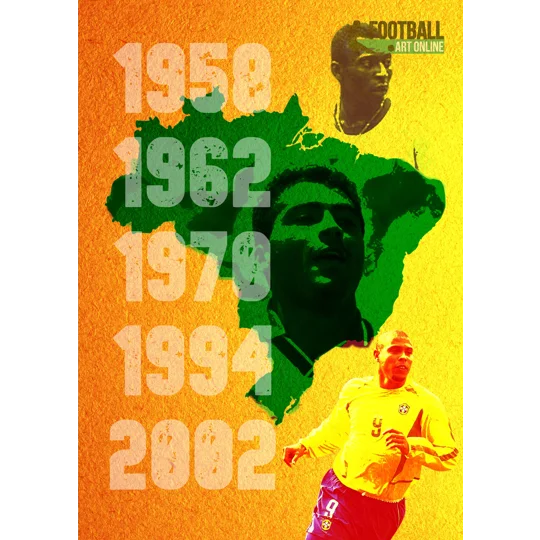 Brazil World Cup Legends Digital Print