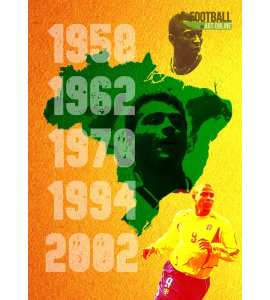 Brazil World Cup Legends Digital Print