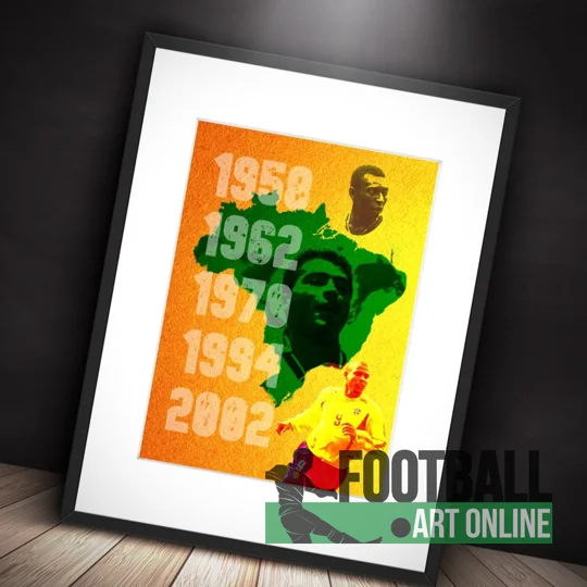 Brazil World Cup Legends Framed Print