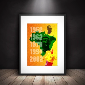 Brazil World Cup Legends Framed Print
