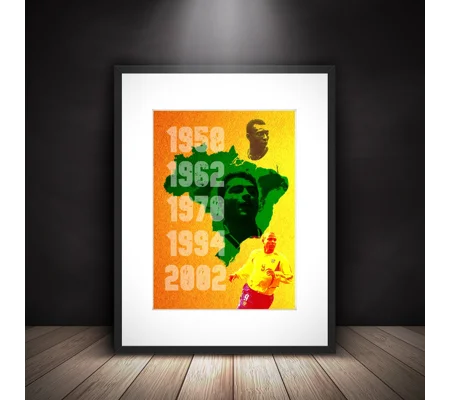 Brazil World Cup Legends Framed Print